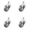 Service Caster 3 Inch SS Thermoplastic Rubber Wheel Swivel 1/2 Inch Threaded Stem Caster Set SCC SCC-SSTS20S314-TPRB-M1015-4 - alternate 1